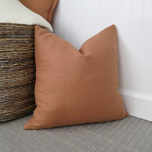 Adobe Linen Pillow Cover - Throw Pillows