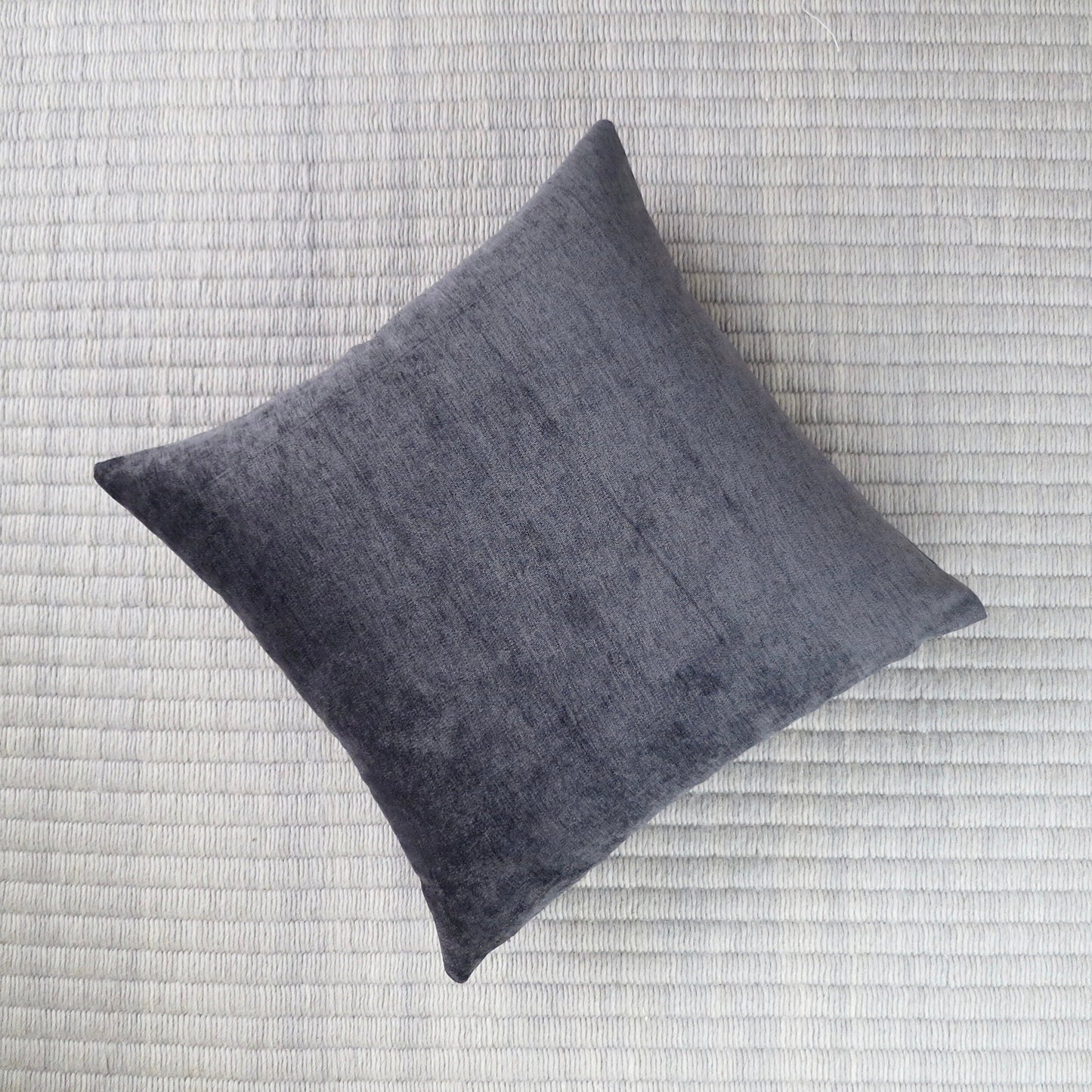 Dark Gray Velvet Pillow Cover Luxe Charcoal Grey Modern