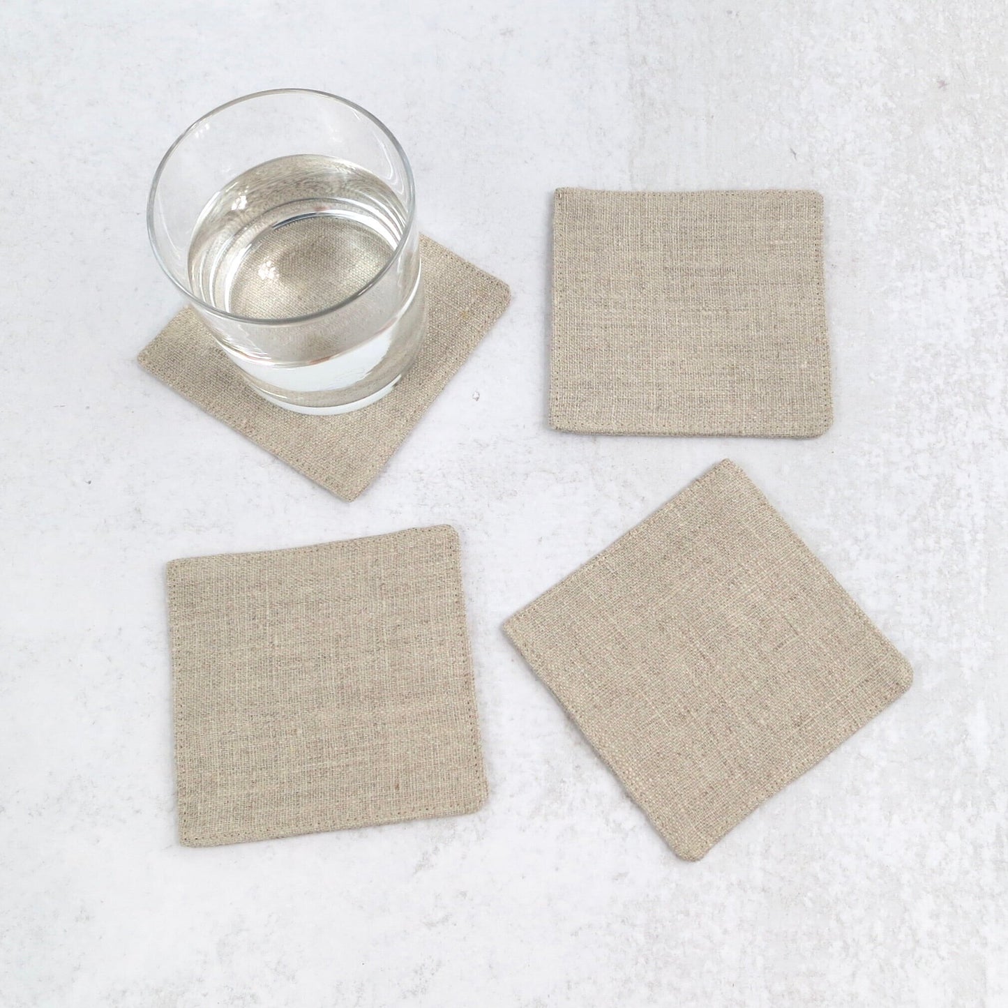 Natural Linen Coasters - Coasters