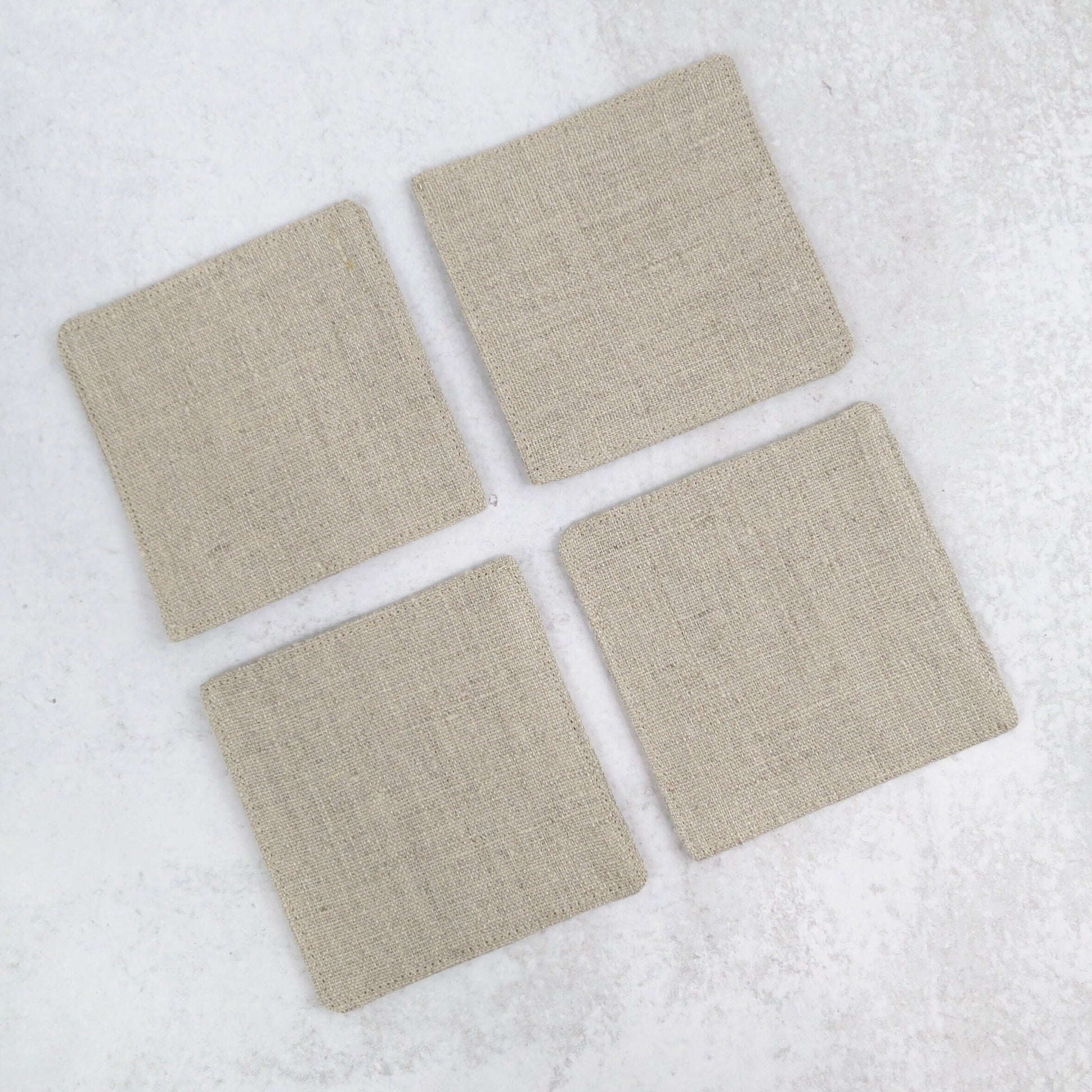 Natural Linen Coasters - Coasters