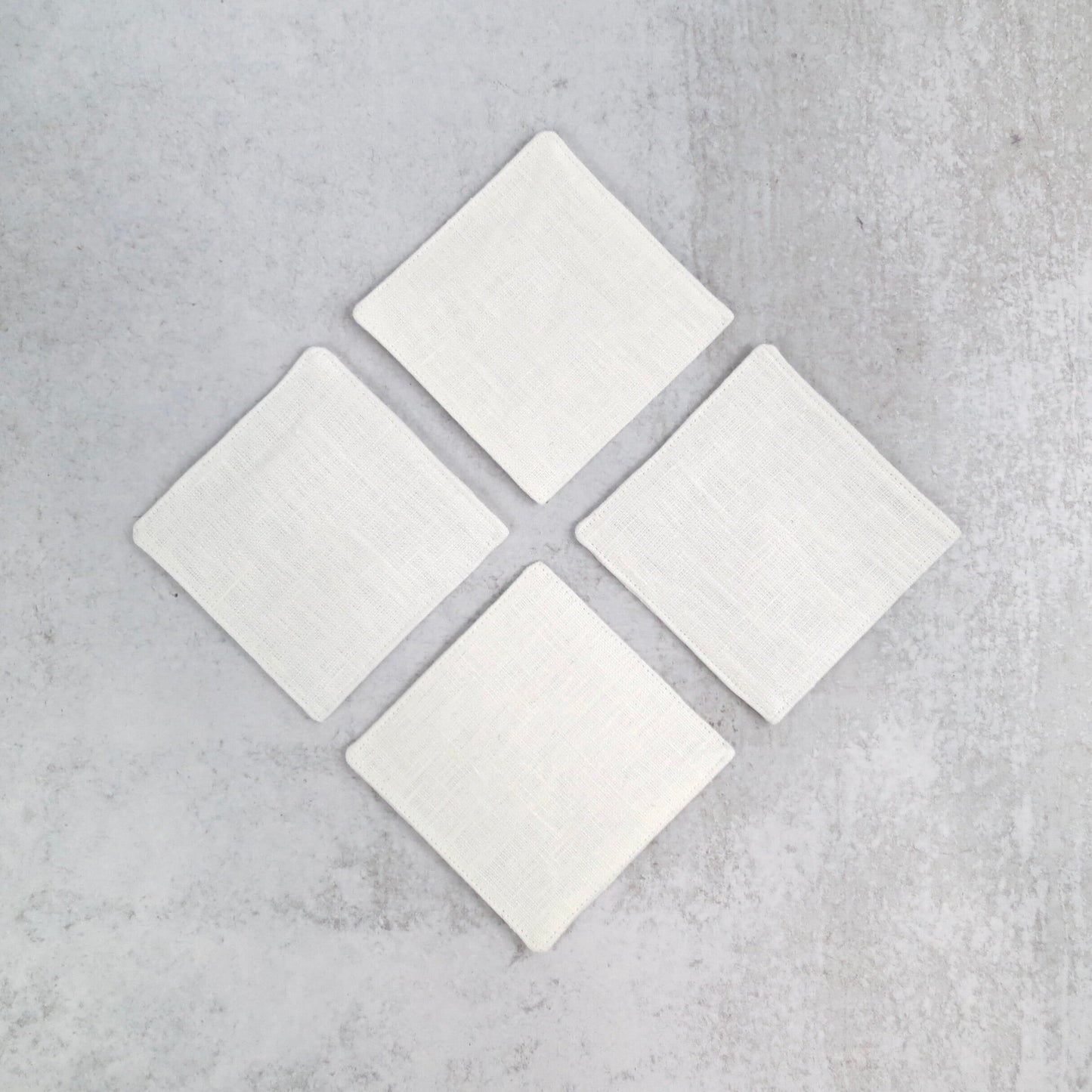 White Linen Coasters - Coasters