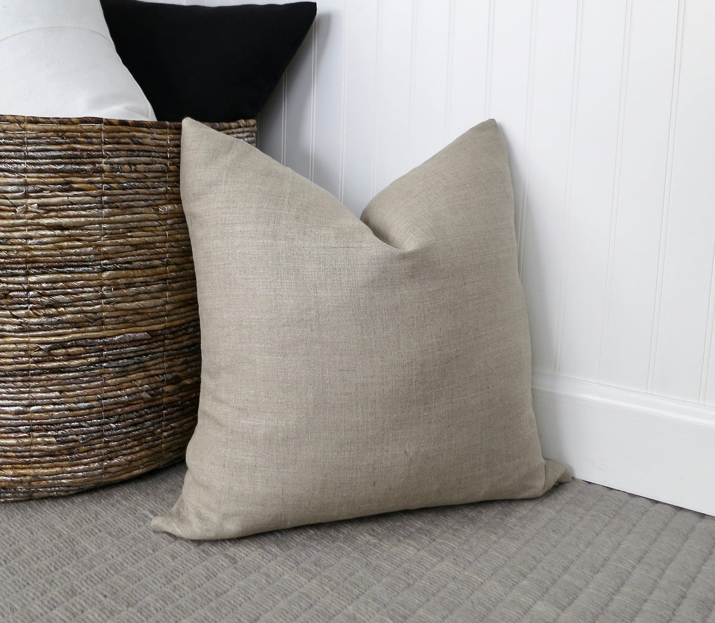 Natural Linen Pillow Cover - Throw Pillows